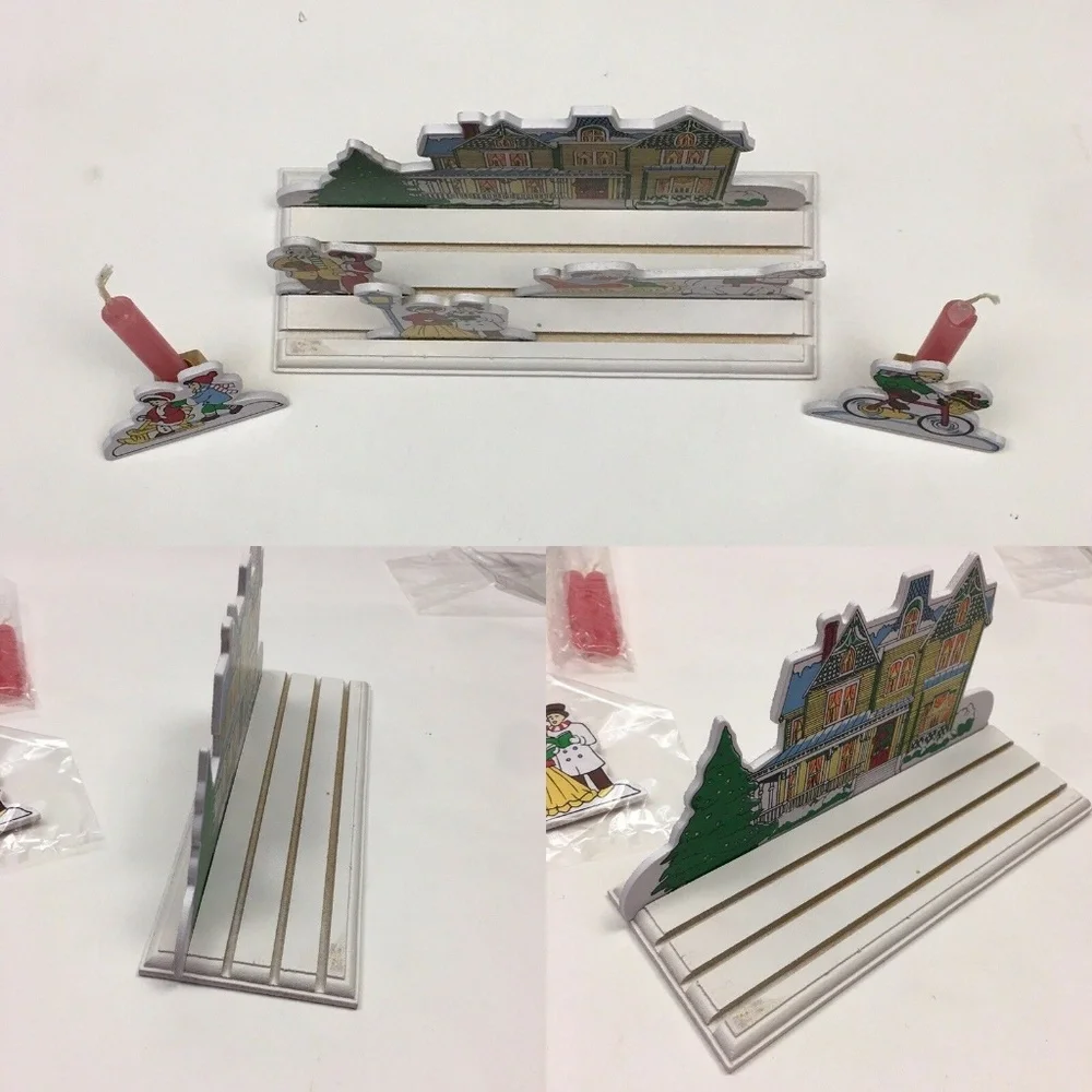 Christmas Holiday Winter Village Wooden Display‎